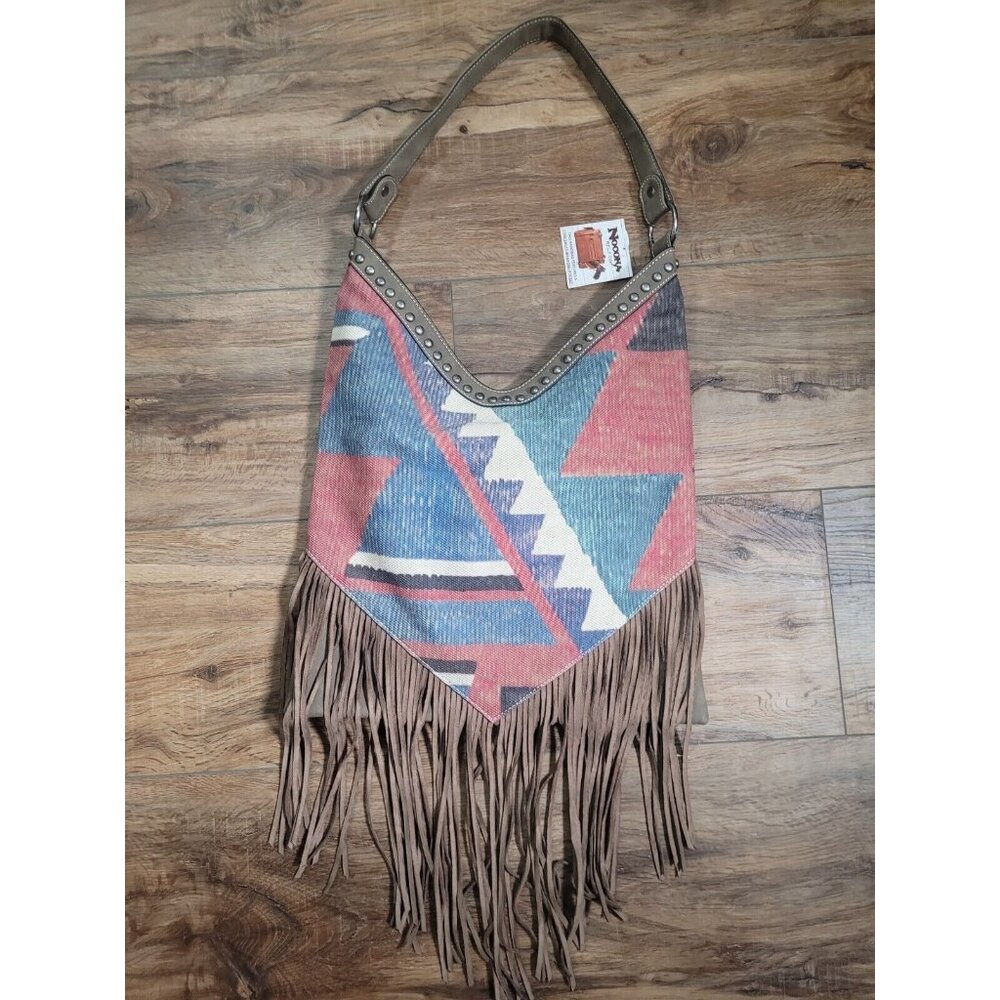 Nocona Belt Co BLAZIN' ROXX 'JENNI' CONCEAL CARRY SW HOBO BAG w/ Fringe Purse